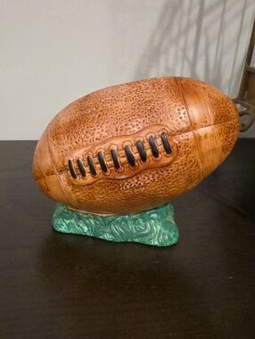 Vintage ceramic football planter